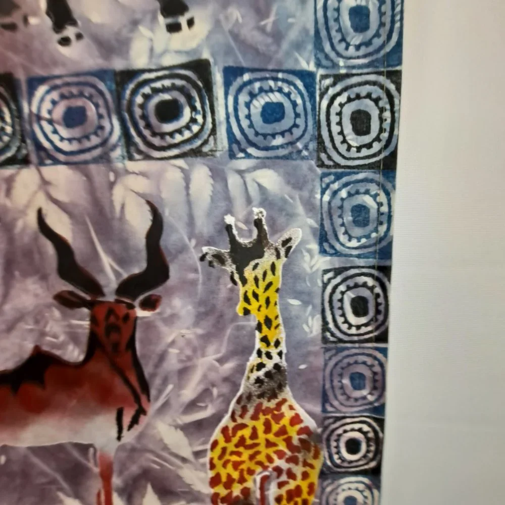 African Design Batik Wall Hanging / Scroll / Table Runner